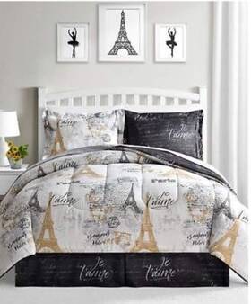 Sunham 313092127136 Fairfield Square Collection Paris Gold 8-pc King Size. Reversible Comforter Sets