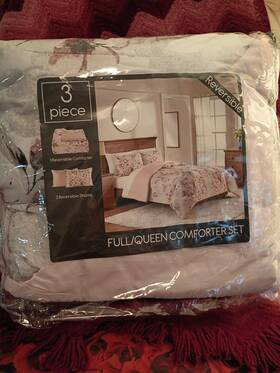 Sunham 734737552388 Colesville Full Queen Comforter Set Ensemble Bedding 3pc Reversible Flora