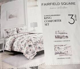Sunham 734737738942 Roselyn 3 Pc King Comforter Set Reversible Floral