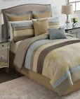 Sunham Fontanne Comforter Set King 8 Piece Yellow Blue Tan Pillow Shams Bedskirt New 734737333079