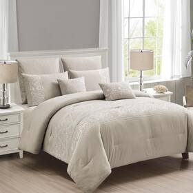 Cre01 Sunshine Nicole Crewel Embroidery Comforter Set Washed Microfiber Fabrics Emboidery