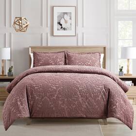Jac003 Sunshine Nicole Velvet Jacquard Comforter Set Face And Brushed Solid Microfi