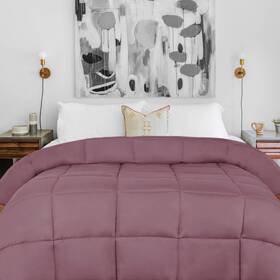 Superior 190052303775 Brushed Microfiber Solid Comforter Down Alternative Bedding Reversible Med
