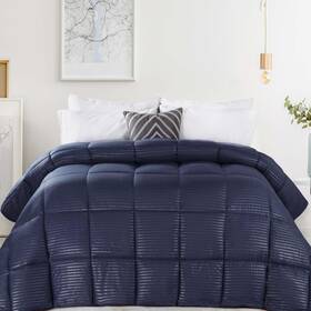 Superior 190052304000 Brushed Microfiber 1 Cm Striped Comforter Down Alternative Bedding Reversib
