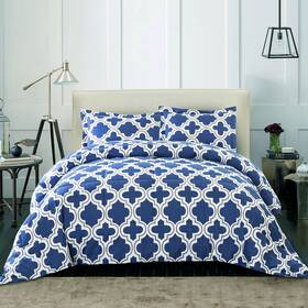 B074mvmfh3 Superior Trellis Comforter Set Pillow Shams Luxurious Soft Microfiber Down