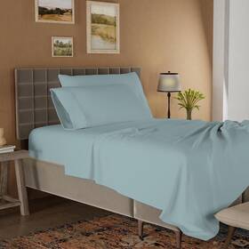 Supreme Elegance 840380925773 Blue Queen Sheet Set - 4 Piece Bedding Sheets And Pillowcases