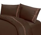 Sw3500-kg-ch Hiend Accents Embroidered Barbwire Western Sheet Set King 890830102476
