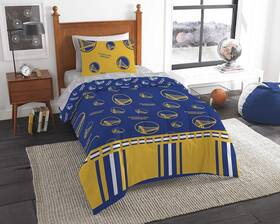 Sweet Home Collection 190604535098 Northwest Officially Licensed Nba Golden State Warriors Twin Bed Bag Blue 64x86 Inch