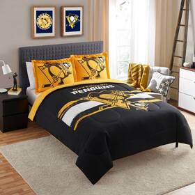 Sweet Home Collection 190604535159 Nhl Pittsburgh Penguins Officially Licenced Comforter And Sham Set