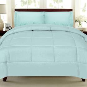 Sweet Home Collection 616316844476 White Goose Down Alternative Comforter Full Aqua