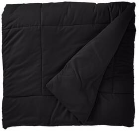 Sweet Home Collection 616316844605 White Goose Down Alternative Comforter Black Queen