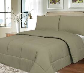 Sweet Home Collection 641427513560 Down Alternative Polyester Comforter Box Stitch Microfiber Bedding - King Sage