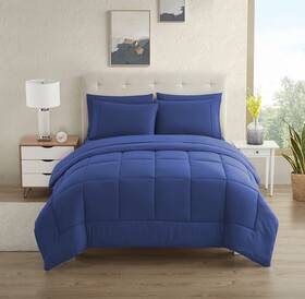 7pc-cmf-rylbl-t Sweet Home Collection Dorm Room Essentials College Bedding Comforter Set 5 Piece Twin Size Bed In A