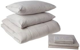 Sweet Home Collection 842491158651 7 Piece Comforter Set Bag Solid Color All Season Soft Down Alternative Blanke