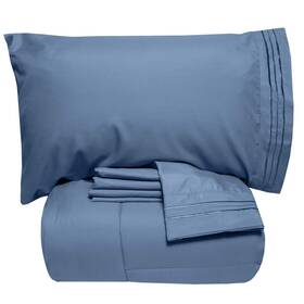 Sweet Home Collection 842491158781 4 Piece Comforter Set Bag Solid Color All Season Soft Down Alternative Blanket &