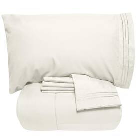 Sweet Home Collection 842491159276 4 Piece Comforter Set Bag Solid Color All Season Soft Down Alternative Blanke