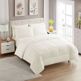 Sweet Home Collection 842491159474 7 Piece Comforter Set Bag Solid Color All Season Soft Down Alter