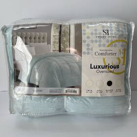 Sweet Home Collection 842491171155 Down Alternative Comforter Luxurious Oversized Queen Blue