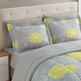 Sweet Home Collection 842491174118 7-piece Printed Bed In A Bag Comforter And Sheet Sets Florence Queen