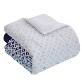 Sweet Home Collection 842491174132 7 Piece Printed Bed In A Bag Comforter Genova Twin