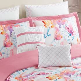 Sweet Home Collection 842491178611 Melrose 7 Piece Floral Comforter Set