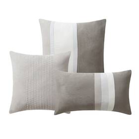 Sweet Home Collection 842491178864 Harvey 7 Piece Suede Comforter Set