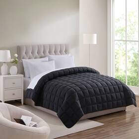 Sweet Home Collection 842491189396 Queen Comforter Oversized Double Box Stitch Duvet Insert Soft Fluffy Gene