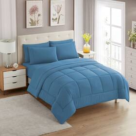 B07q33b3ds Sweet Home Collection 7 Piece Comforter Set Solid Color All Season Soft Down