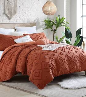 Swift Home 840970169907 Astonishing Rukai Clip Jacquard Gauze 5 Piece Comforter Set King/cali