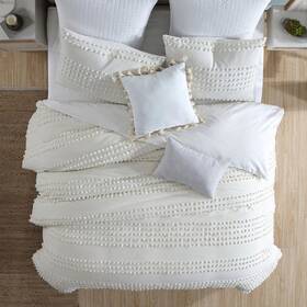 Swift Home 840970170002 Marilla 100% Cotton Clipped Dots Stripes Jacquard 5-piece