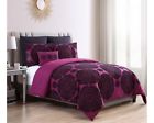 T4y-7cs-fuqu-in-plum T4y Vcny Home Tayden Flocked Medallion Comforter Set