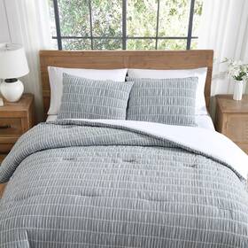 Ivy-3cs-king-az-den Tahari Home Comforter Set Bedding Matching Pillow Shams Puckered Seersucker King