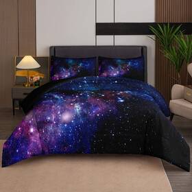 B0cygqmr53 Tailor Shop 5 Pieces Galaxy Comforter Set Queen Size Space Blue And Purple