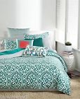 Tali Bar Iii Full Queen Comforter Teal White Cotton New In Pack 766370358638