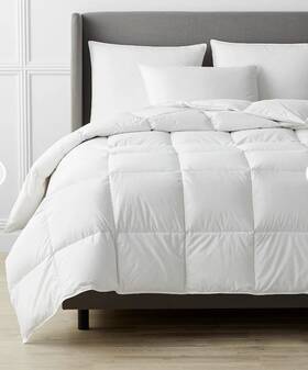 11003b The Company Store Lacrosse Rds Down Medium Warmth White Queen Comforter New 369