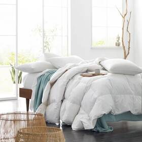 The Company Store 400400027223 Light Warmth White Full Down Comforter With Organic Cotton Cover
