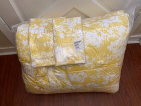 50765e The Company Store Legends Hotel Fleur Cotton Blend Yellow/white Floral King Comforter Set 3pc New