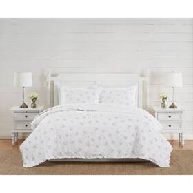 85299872 The Farmhouse 2pc Twin/twin Extra Long Rosebury Duvet Cover And Sham Set White/pink