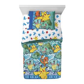867376 The Northwest Group Llc Pokemon Twin Comforter Bedding Set - 4-piece Polyester Fun For Kids