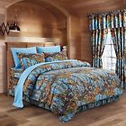 The Woods 7 Pc Powder Blue Camo Queen Comforter Sheet Set Size Bedding Camouflage Light 799928162159