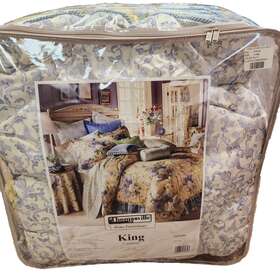 54080 Thomasville Home Comforter Bed Set Juliette Cheshire 11 Pc King Floral Striped