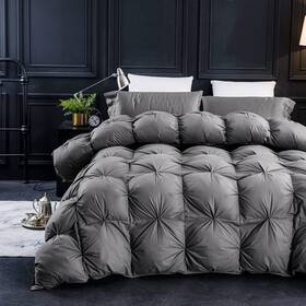 Three Geese 738628219138 Pinch Pleat Feathers Down Comforter King Size Duvet Insert 750 Fill Power 12