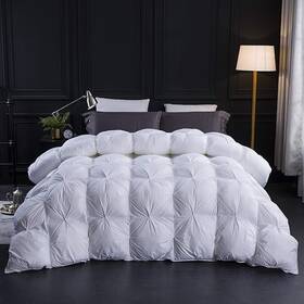 Bggfd2022-003 Three Geese Pinch Pleat Goose Feathers Down Comforter King Size Duvet Insert New