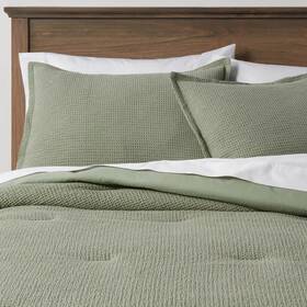 Threshold 191908433028 Washed Waffle Weave Comforter And Sham Set -