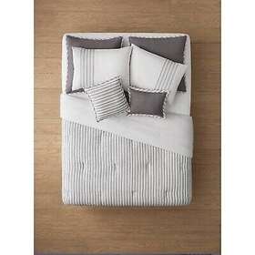 78307756 Threshold Queen 8pc Edenton Reversible Classic Stripe Comforter Set White/gray -