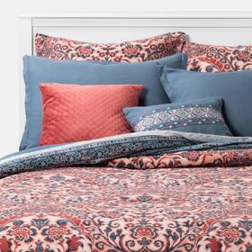 79660990 Threshold King 8pc Monson Comforter Set Rose/blue -