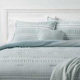 80930351 Threshold Full/queen 5pc Chatham Stripe Comforter Set Blue -