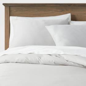 81786182 Threshold 2pc Twin/twin Extra Long Washed Cotton Sateen Duvet And Sham Set Light