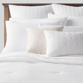 83901451 Threshold 12pc King Fuller Micro Texture Comforter And Sheet Bedding Set White