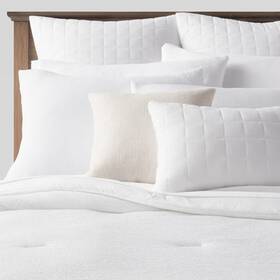 83901455 Threshold 12pc Full Micro Texture Comforter And Sheet Bedding Set White -